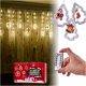 Новогодняя светодиодная гирлянда-штора на окно 3 м 125 LED, теплый...