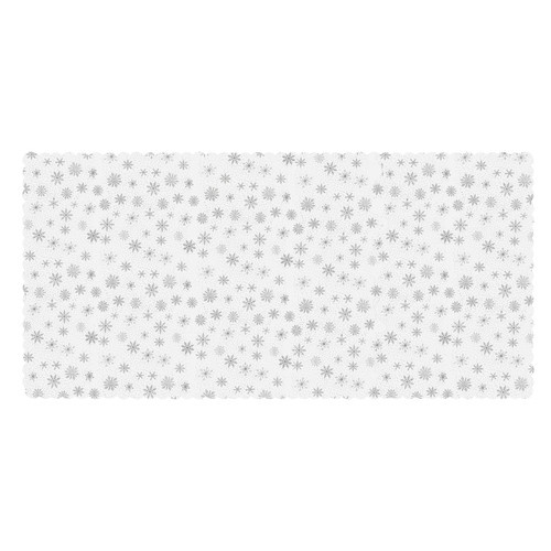 Новогодняя скатерть со снежинками 260x140 см Ruhhy 22792, белая (3)