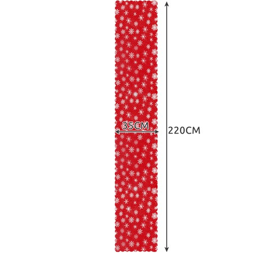 Рождественская дорожка на стол со снежинками 220x35 см Ruhhy 22789,... (1)