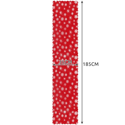 Рождественская дорожка на стол со снежинками 185x35см Ruhhy 22786,... (1)