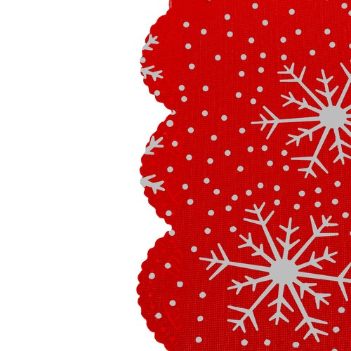 Рождественская дорожка на стол со снежинками 185x35см Ruhhy 22786,... (3)