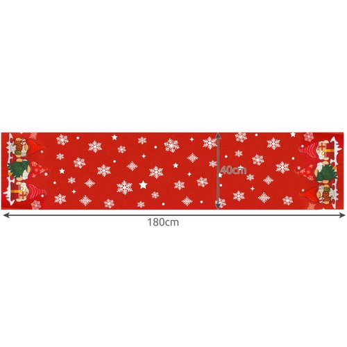 Рождественская дорожка на стол с гномами 180x40 см Ruhhy 22482 (1)