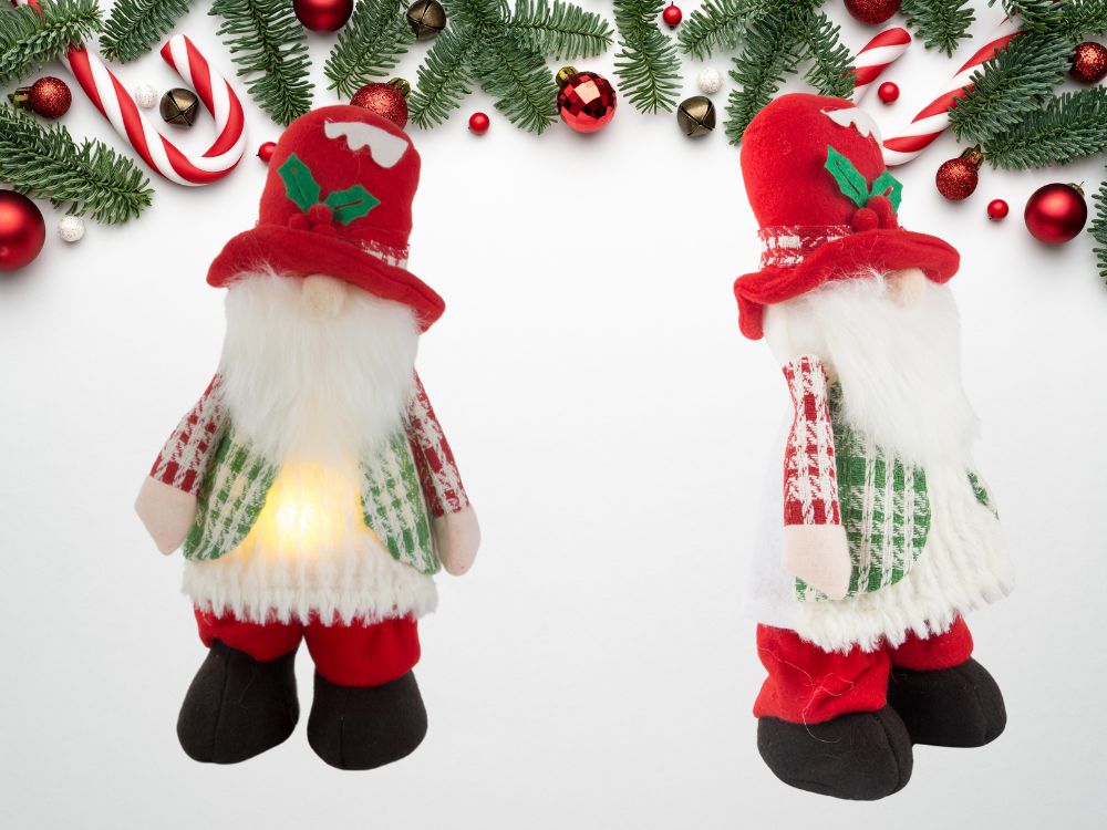 Рождественский Гном с LED Подсветкой, 30 см (6)