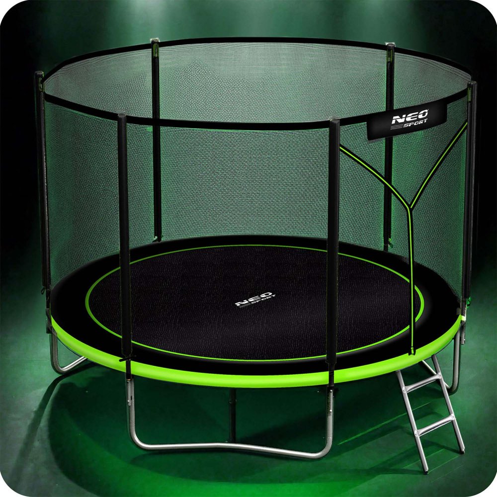 Садовый батут 10ft/312cm с уличной сеткой и лестницей Neo-Sport (3)