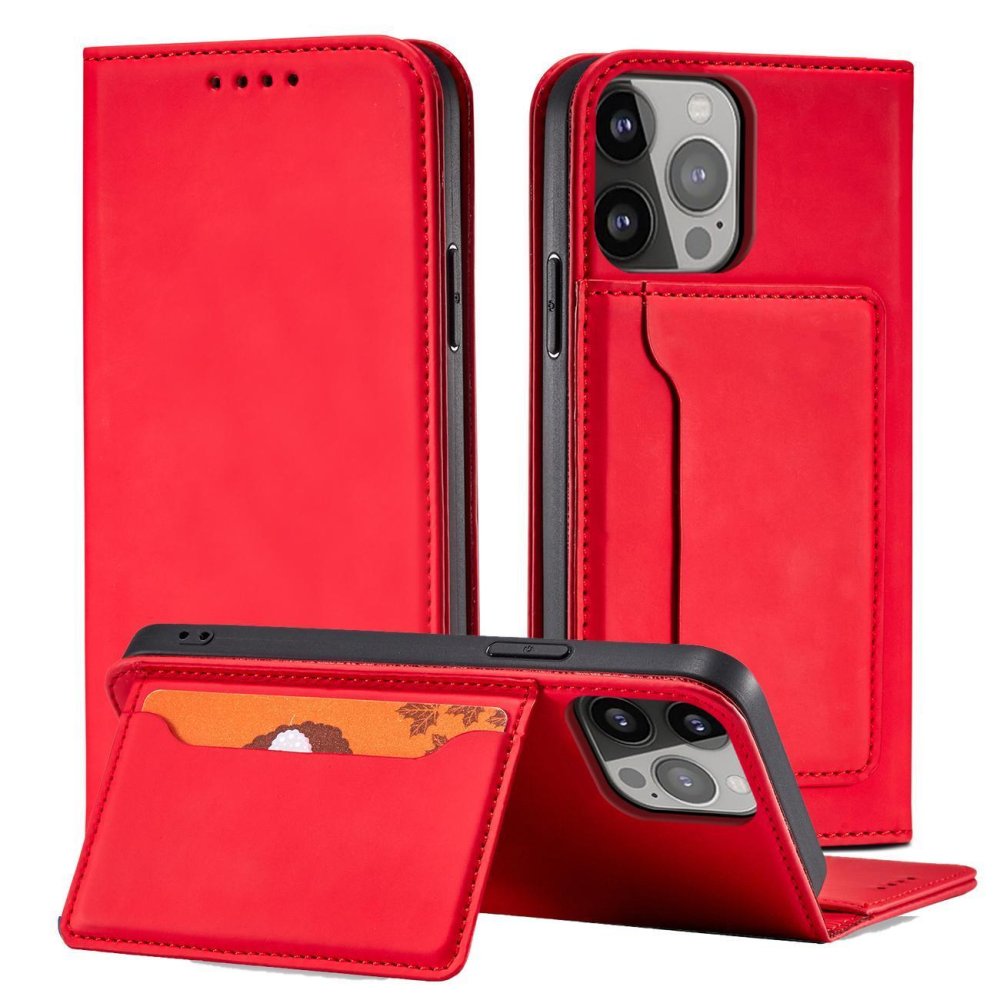 Samsung Galaxy A34 (SM-A346) Magnet Card Pouch Wallet Book Case Cover, Red | Чехол для Телефона... (2)