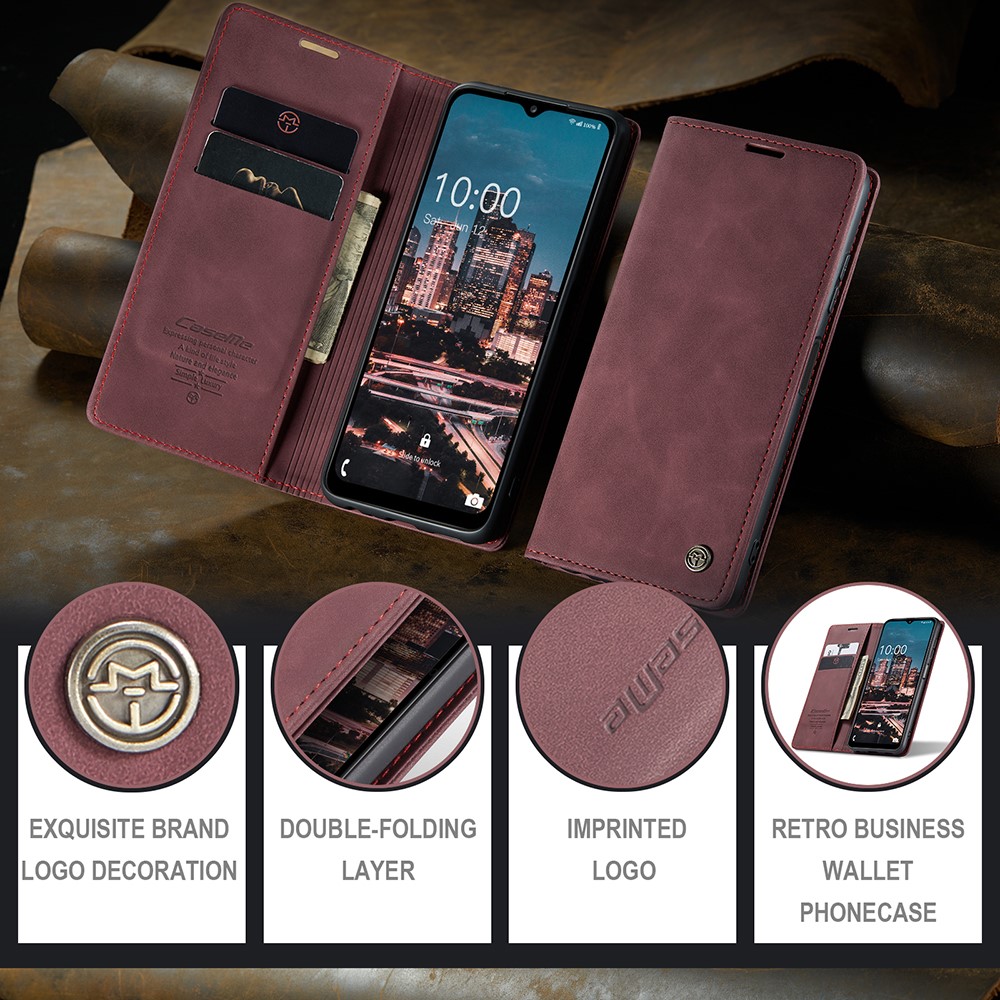 Samsung Galaxy A34 (SM-A346) CASEME Wallet Magnetic Leather Case Cover, Wine Red | Чехол для Телефона... (5)