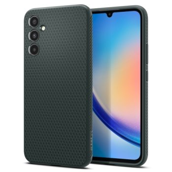 Samsung Galaxy A34 (SM-A346) Spigen Liquid Air TPU Case Cover, Green | Чехол Кейс Кабура Бампер...