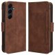 Samsung Galaxy A35 ( SM-A356E/DS ) Multiple Card Slots Design Wallet Stand Leather Book Case Cover, Brown | Чехол...