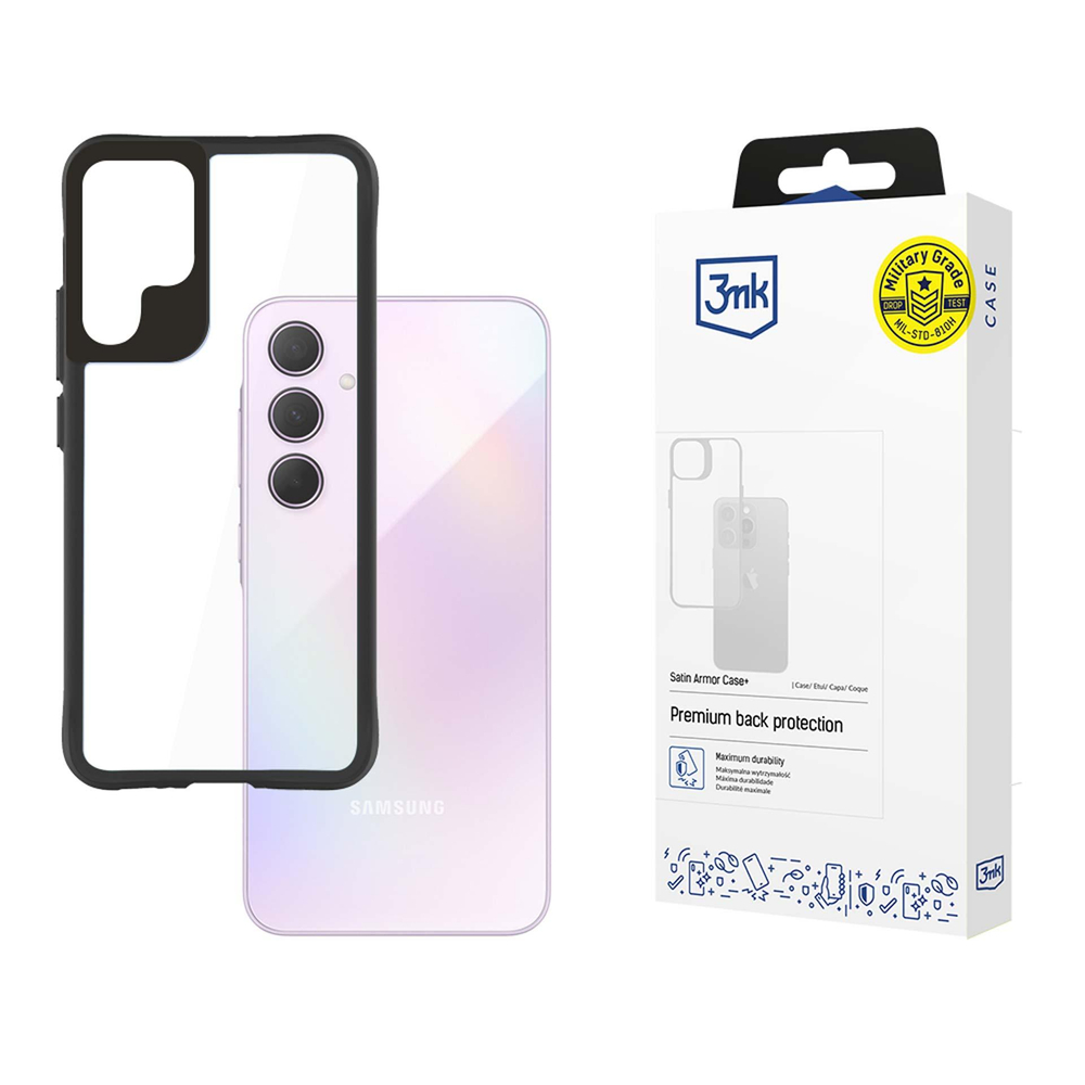 Samsung Galaxy A35 ( SM-A356E/DS ) 3MK Satin Armor Case+ Case Cover, Transparent | Чехол Кейс Бампер...