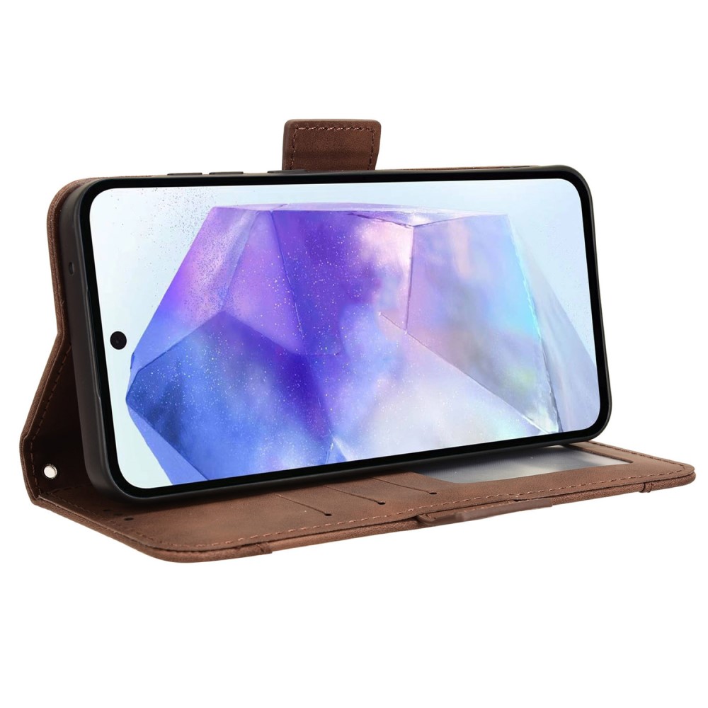 Samsung Galaxy A35 ( SM-A356E/DS ) Multiple Card Slots Design Wallet Stand Leather Book Case Cover, Brown | Чехол... (2)