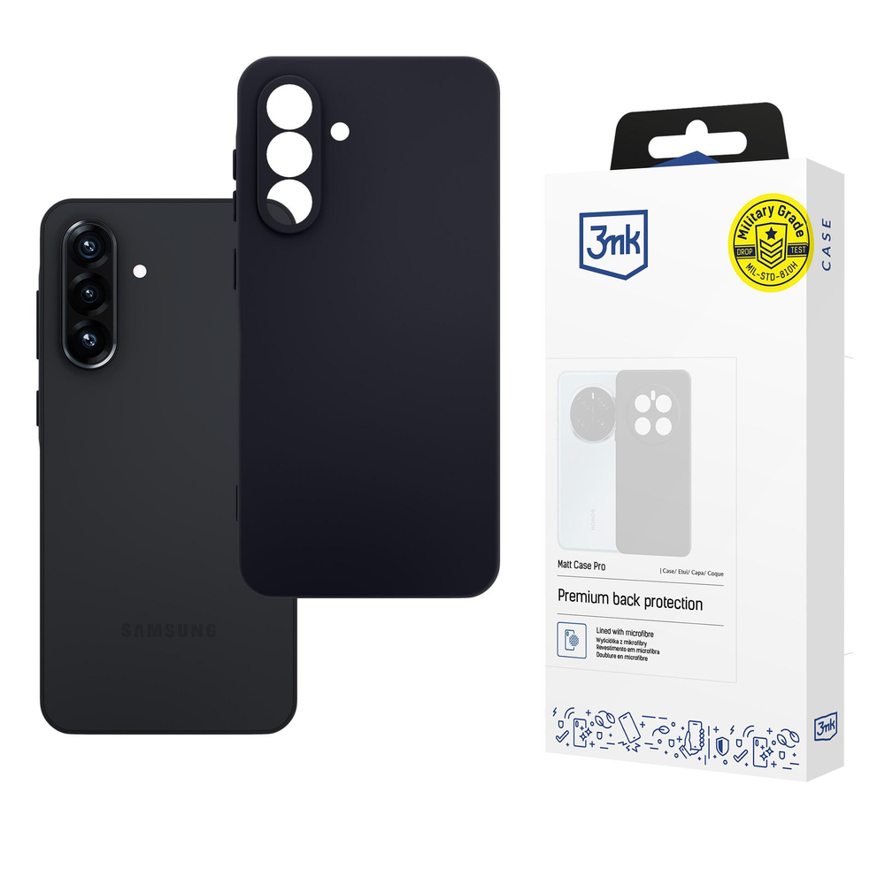 3mk Matt Case Pro для Samsung Galaxy A36 - матовый черный