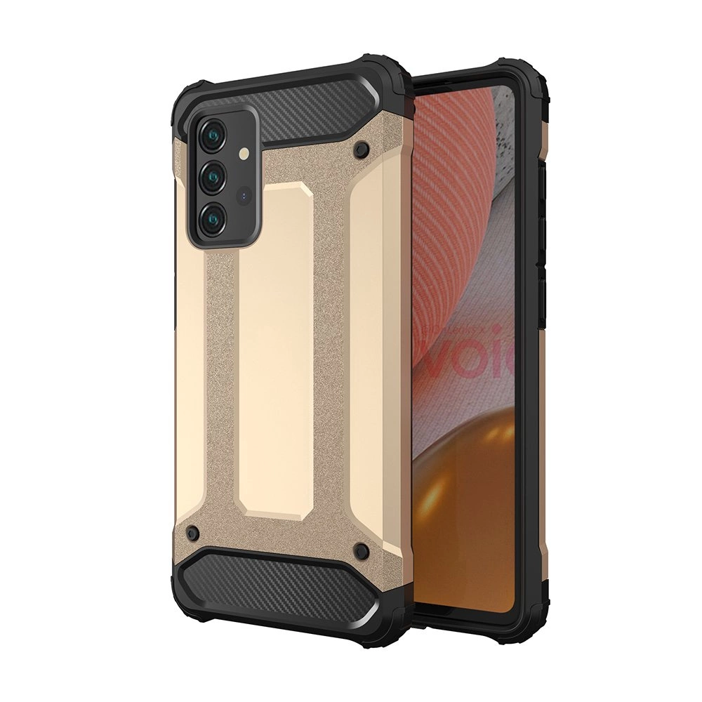 Samsung Galaxy A36 ( SM-A366E / DS ) Armor Guard Plastic + TPU Hybrid Case Cover, Gold | Чехол Кейс...