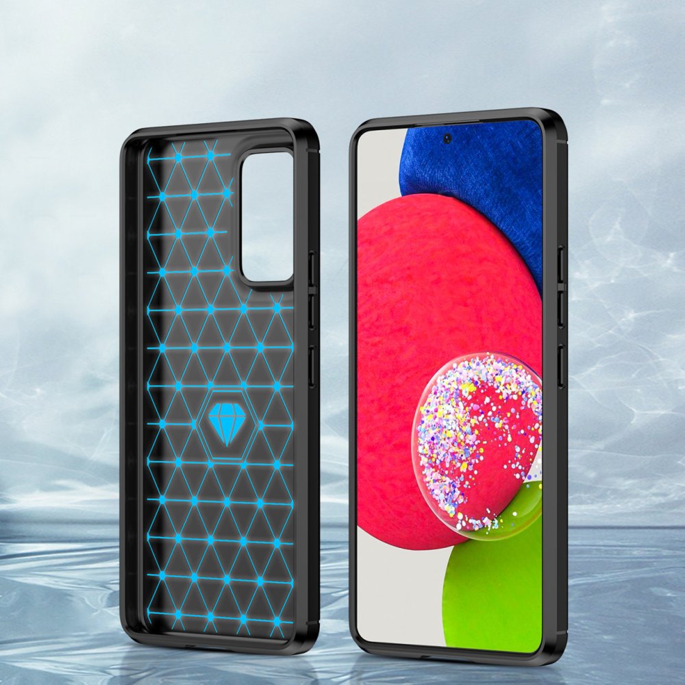 Samsung Galaxy A53 5G (SM-A536) Carbon Flexible Cover TPU Case, Black | Чехол Кабура для Телефона (1)