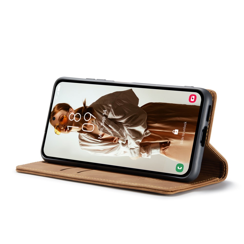 Samsung Galaxy A55 ( SM-A556B/DS ) CASEME Wallet Magnetic Leather Case Cover, Brown | Чехол для... (2)
