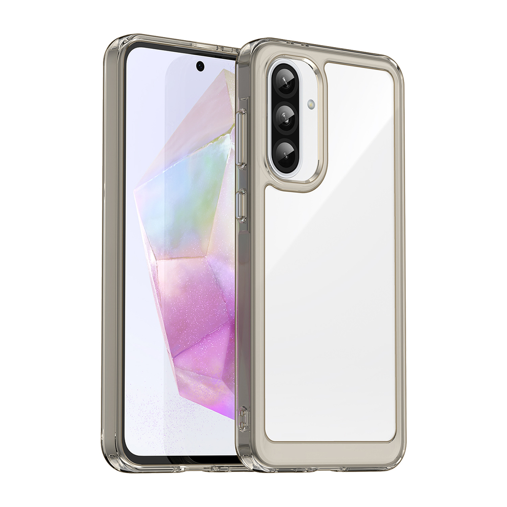 Samsung Galaxy A56 ( SM-A566B / DS ) Outer Space TPU Case Cover, Transparent Black | Чехол Обложка...