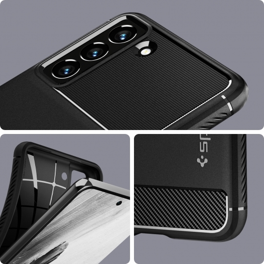 Samsung Galaxy S21 FE 5G (SM-G990B/DS) Spigen Rugged Armor Case Cover, Black | Чехол Кейс Бампер... (2)