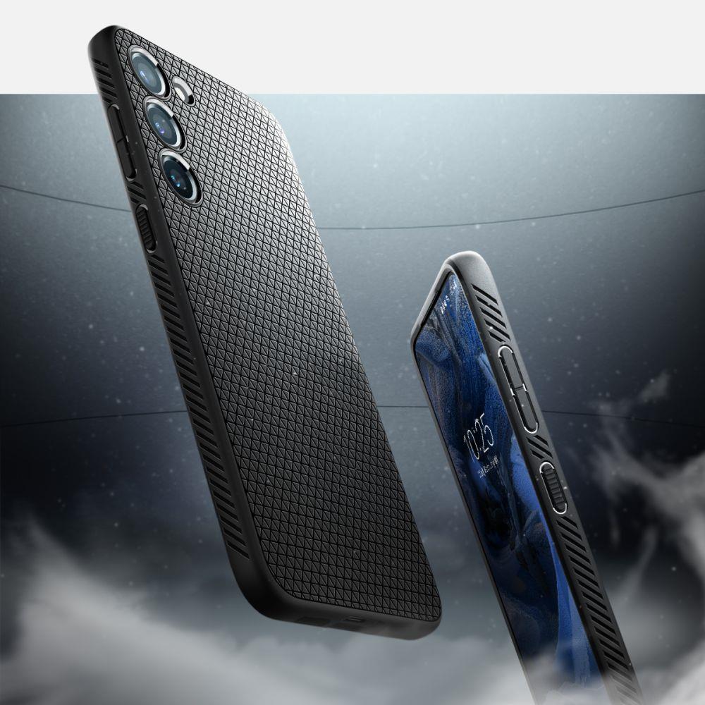 Samsung Galaxy S23 (SM-S911) Spigen Liquid Air TPU Case Cover, Black | Чехол Кейс Кабура Бампер... (2)