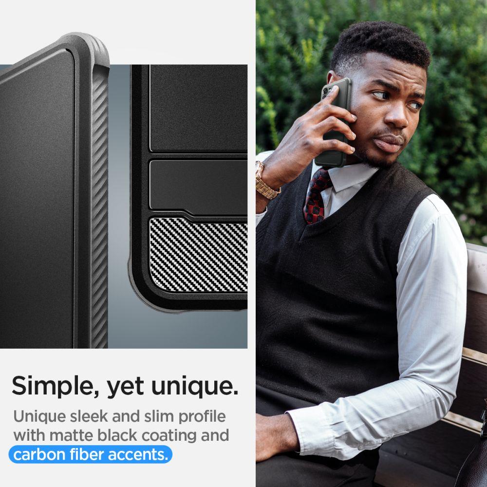 Samsung Galaxy S23 (SM-S911) Spigen Rugged Armor Case Cover, Black | Чехол Кейс Бампер Обложка... (1)