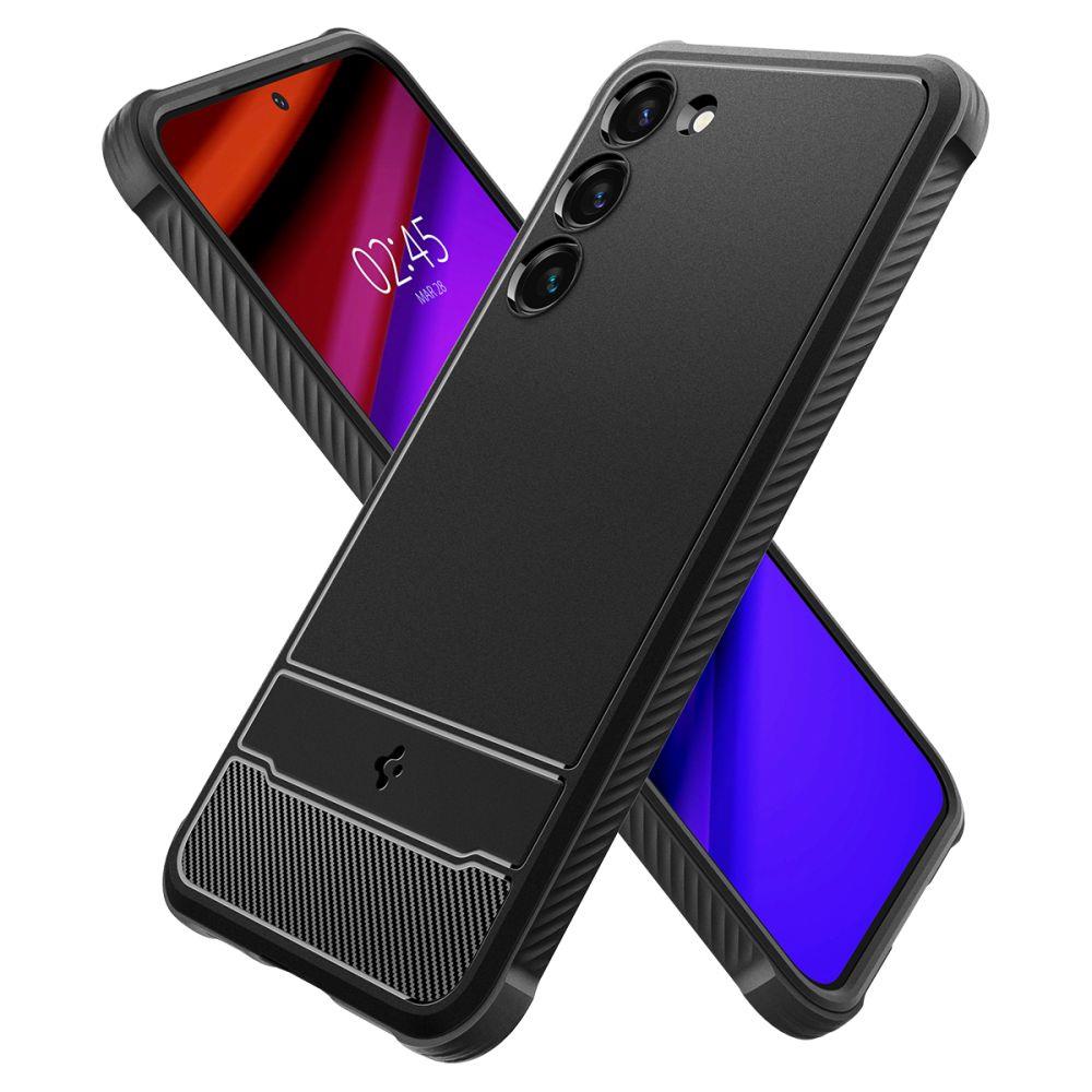 Samsung Galaxy S23 (SM-S911) Spigen Rugged Armor Case Cover, Black | Чехол Кейс Бампер Обложка... (3)