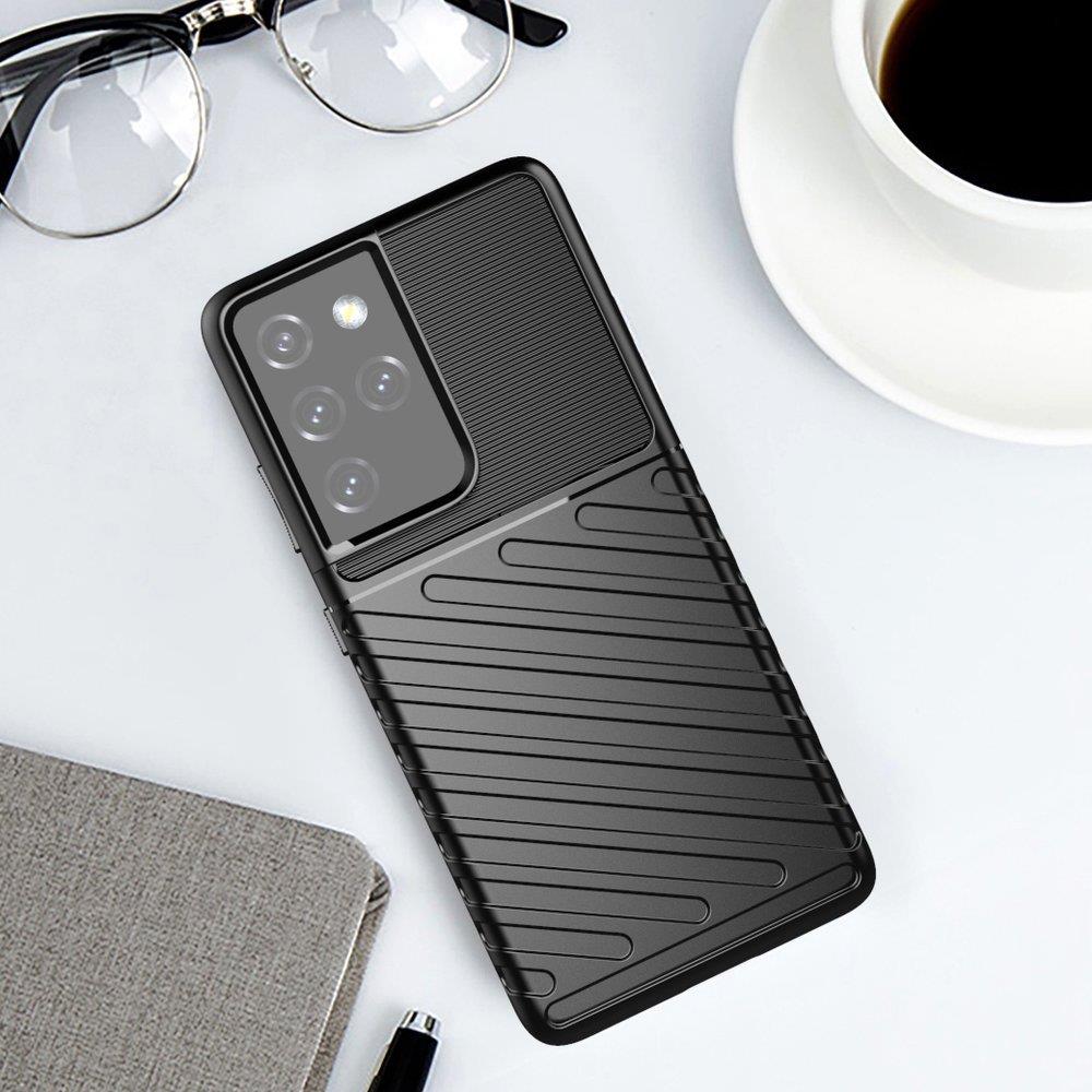 Samsung Galaxy S23 Ultra (SM-S918) Thunder Series Twill Texture TPU Cover Case, Black | Чехол Кейс... (0)