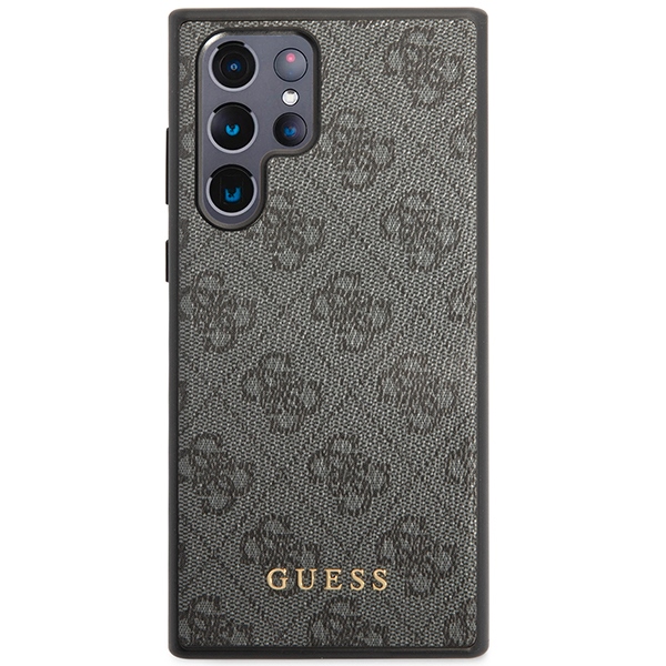 Samsung Galaxy S23 Ultra (SM-S918) Guess 4G Metal Gold Logo Case Cover (GUHCS23LG4GFGR), Grey | Чехол Кейс... (1)