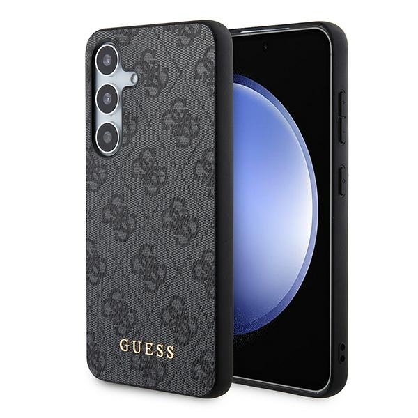 Samsung Galaxy S24 (SM-S921) Guess 4G Metal Gold Logo Case Cover, Black | Чехол Кейс Бампер...