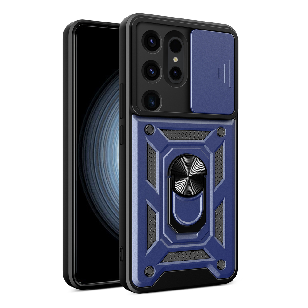 Samsung Galaxy S24 Ultra (SM-S928) Armor Guard TPU Hybrid Camshield Case Cover, Blue | Чехол Кейс Бампер...
