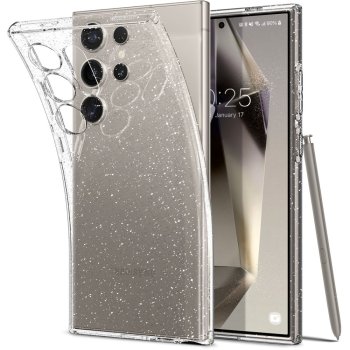 Spigen Liquid Crystal case for Samsung Galaxy S24 Ultra - transparent and glitter