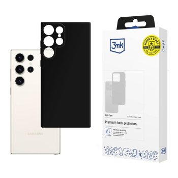 Samsung Galaxy S24 Ultra (SM-S928) 3MK Matt Case Cover, Black | Матовый Чехол Кейс Бампер...