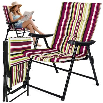 Легкий складной кемпинговый стул с мягким сиденьем для дачи и...