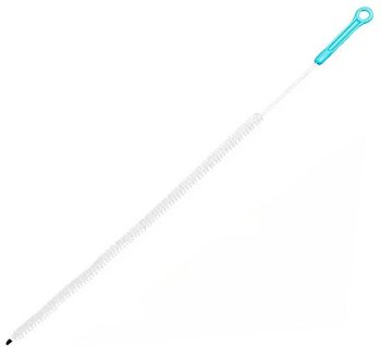 Компактная щётка для чистки сливов и радиаторов, бело-синяя