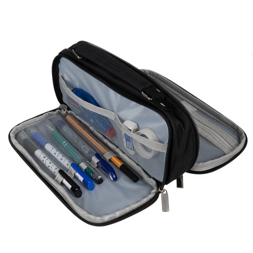 Двойной складной школьный пенал Maaleo 24516, Чёрный | Double Extendable Pencil Case (9)