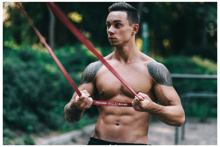 4Fizjo Резина сопротивления для фитнесса 8мм, жёлтая | Resistance Loop Power Band (1)