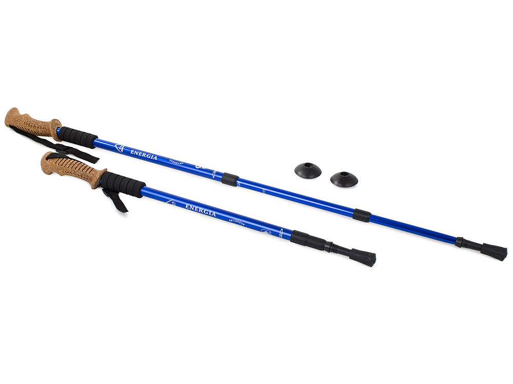 Cкандинавские палки телескопические 2шт. , Синий | Nordic Walking Pole Set (4)