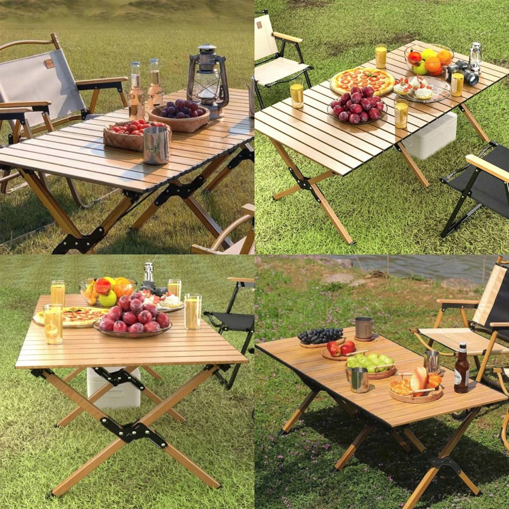 Алюминиевый складной стол для пикников, 120x60см | Aluminium Picnic Folding Table (1)