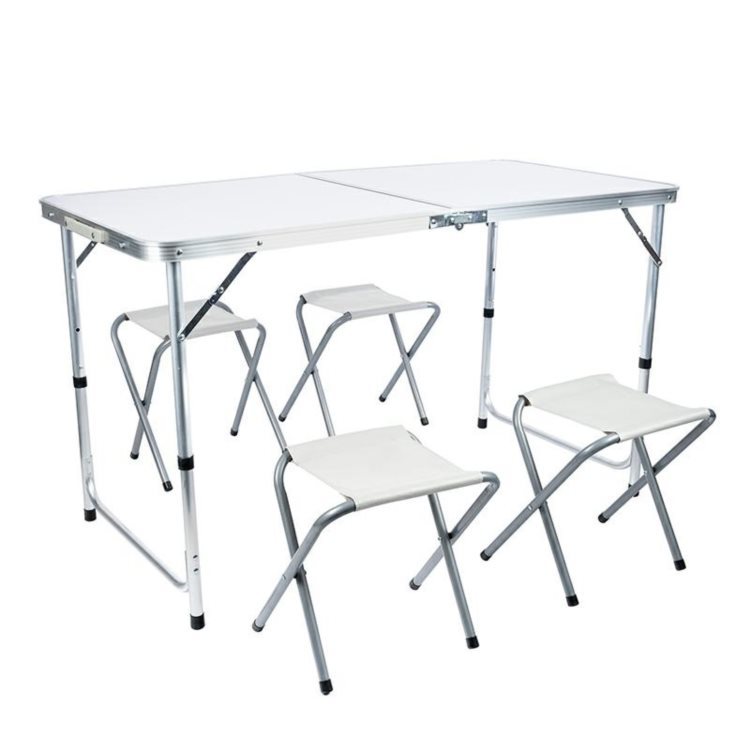 Садовый столик для пикника с 4 стульями | Foldable Garden Picnic Table with 4 Chairs (7)