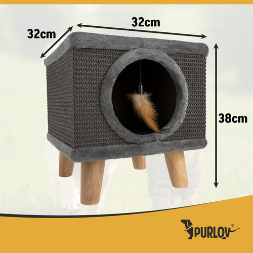 Домик-когтеточка для кошки на ножках Purlov 26215 (0)