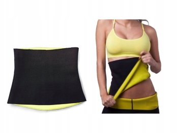 Фитнес-пояс для похудения L, черный | Fitness Belt For Weight Loss