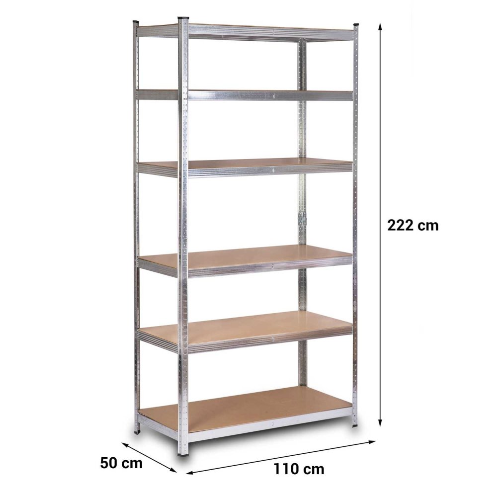 Металлический складской стеллаж 222 x 110 x 50 см Humberg HR-815 (3)