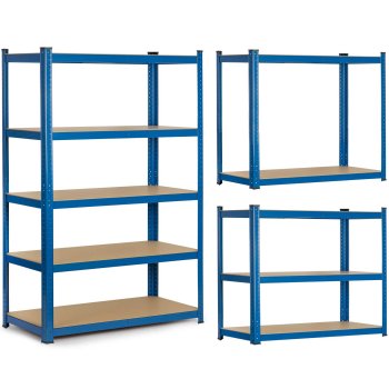 Металлический складской стеллаж Humberg 150x75x30 см, синий