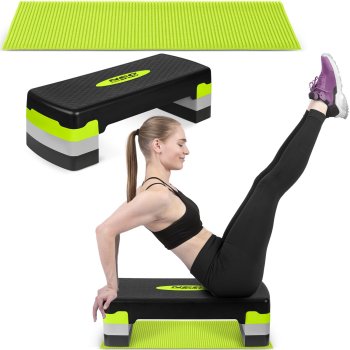 Степ-платформа Neo-Sport 3 уровня NS-400 зеленая