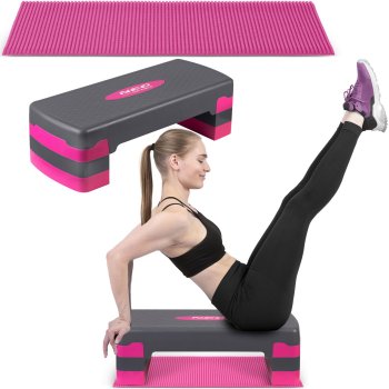 Степ-платформа Neo-Sport 3 уровня NS-400 розовая