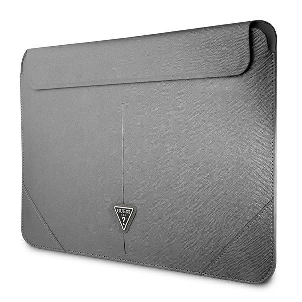 Guess Saffiano Triangle Logo case for a 14" laptop - silver (0)