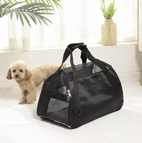 Сумка-Транспортер Переноска для Собак и Кошек, Чёрный | Cat Dog Carrier Bag (12)