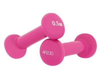 4Fizjo Винил Металлические Гантели 2 x 0.5кг, Розовый