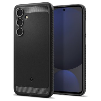 Samsung Galaxy S24 FE ( SM-S721B/DS ) Spigen Rugged Armor Case Cover, Black | Чехол Кейс Бампер Обложка для Телефона