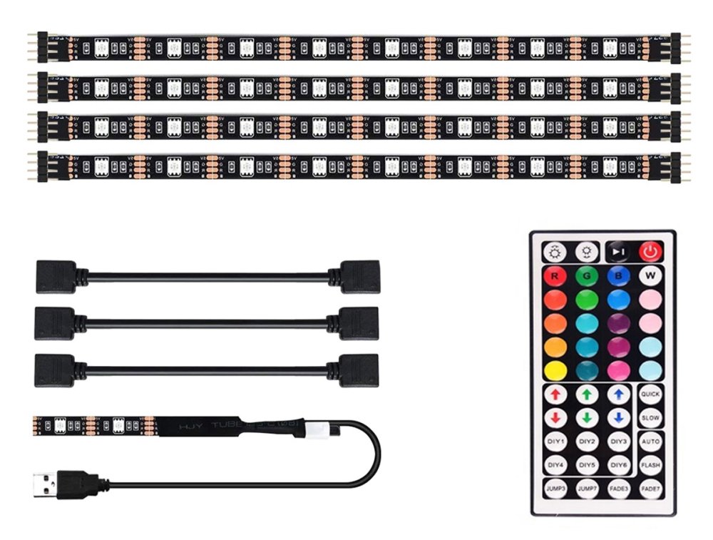 TV Backlight USB RGB LED Light Strip with Remote Control, 2m | Умная Светодиодная Лента (5)
