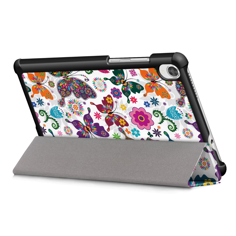 Lenovo Tab M8 8.0'' (2nd Gen) Printing Surface Tri-fold PU Leather Smart Cover Case, Pretty Butterflies Pattern |... (1)