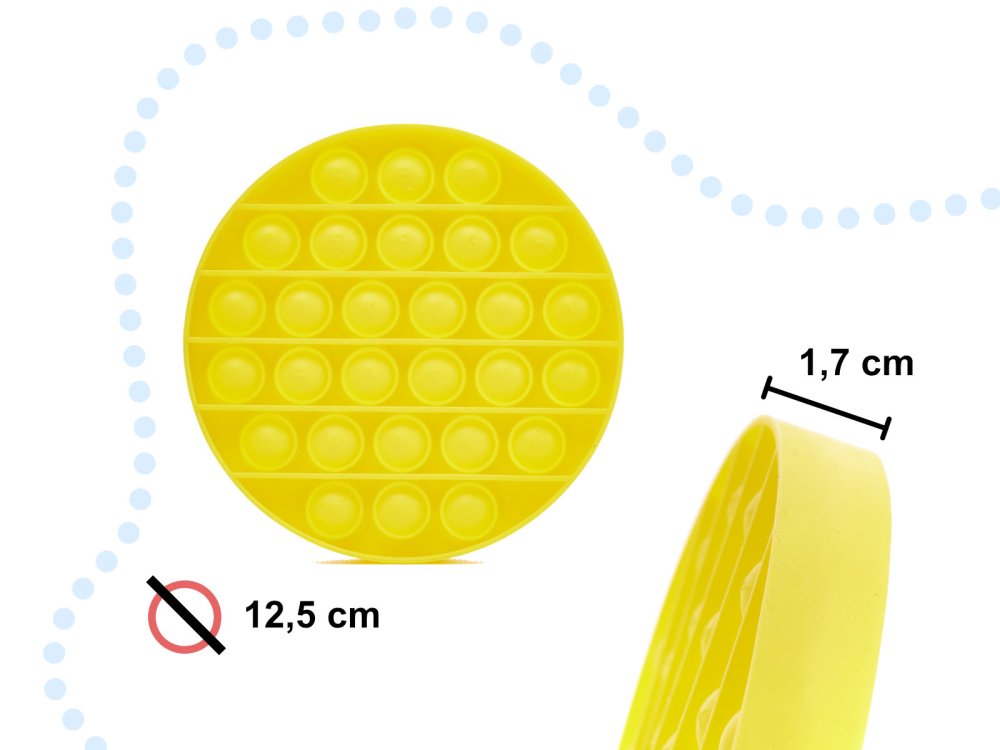 Тактильная Сенсорная Игрушка Антистресс Push "Pop it" Bubble Fidget, Жёлтый (0)