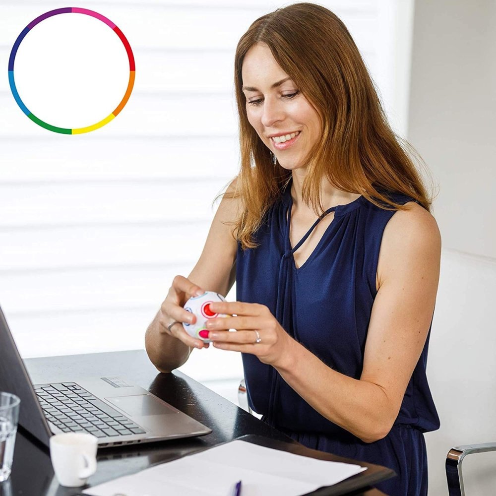 Сенсорный логический мяч антистресс, 7 см, разноцветный (2)